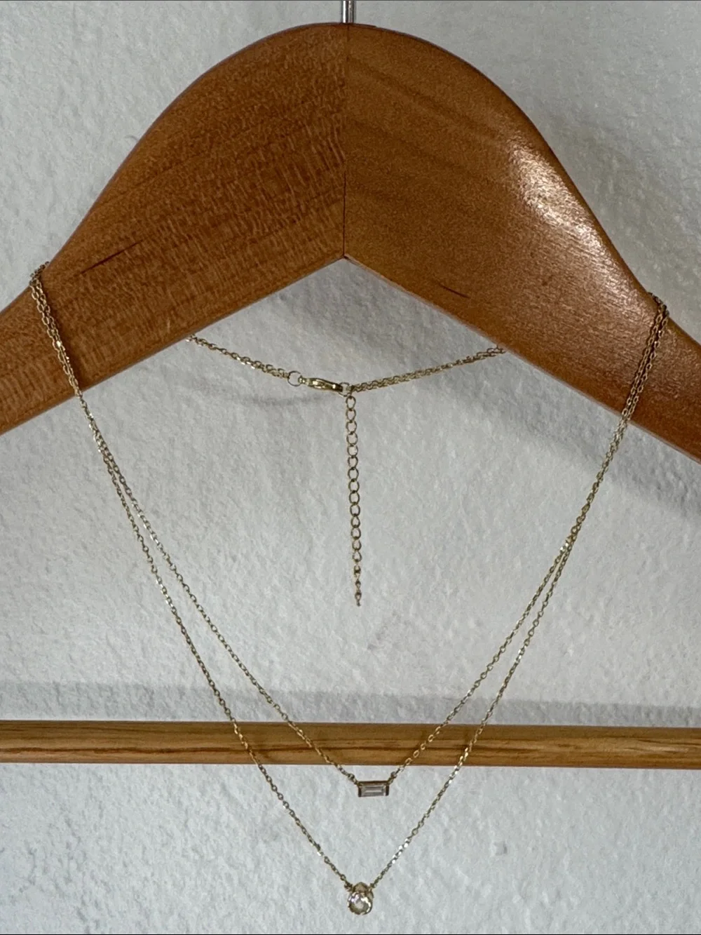 Gold Tone Double Layer Necklace